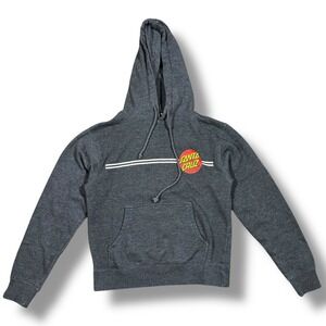 Santa Cruz Skateboards Hoodie Gray Pullover Sweatshirt Sz‎ S Skate Streetwear